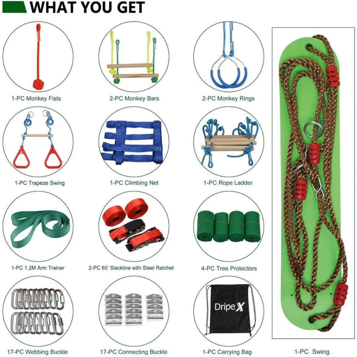 Ninja Warrior Obstacle Course for Kids Backyard