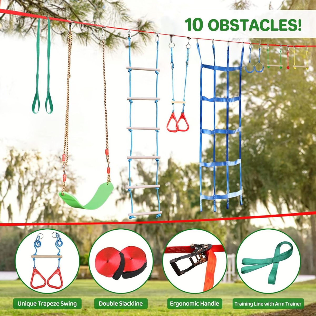 Ninja Warrior Obstacle Course for Kids Backyard
