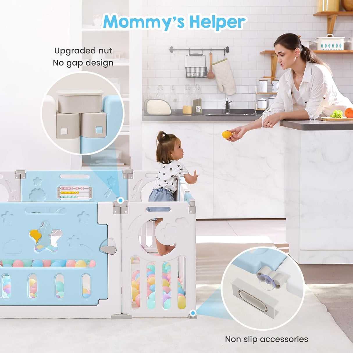 Foldable Playpen for Babies and Toddlers