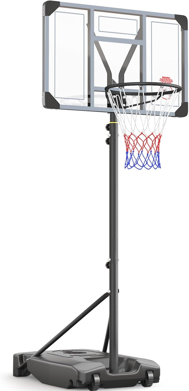 Kids Basketball Hoop Outdoor 4.82-8.53ft Adjustable Portable Basketball Hoops
