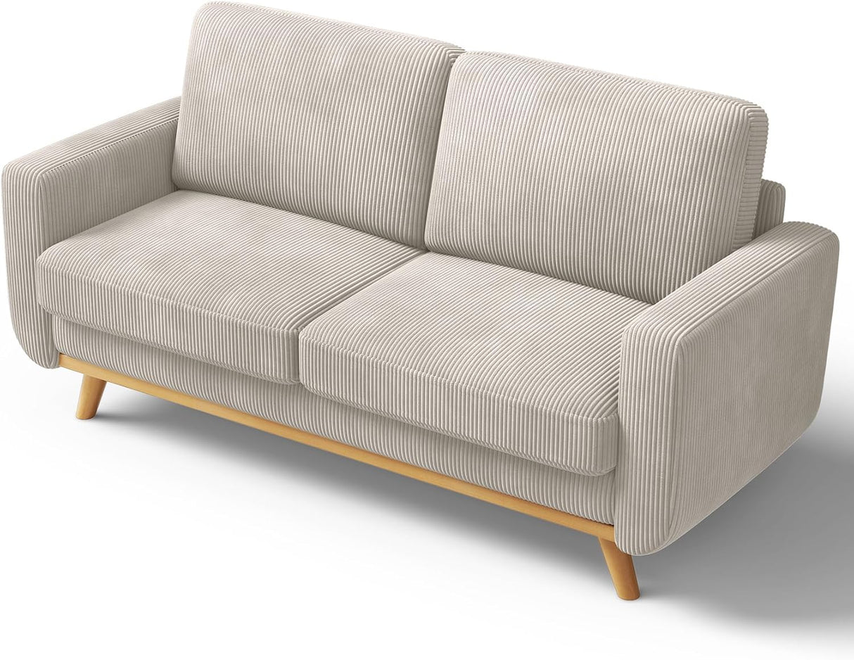 68" Loveseat Sofa Comfy Corduroy Couch with Spring Cushion