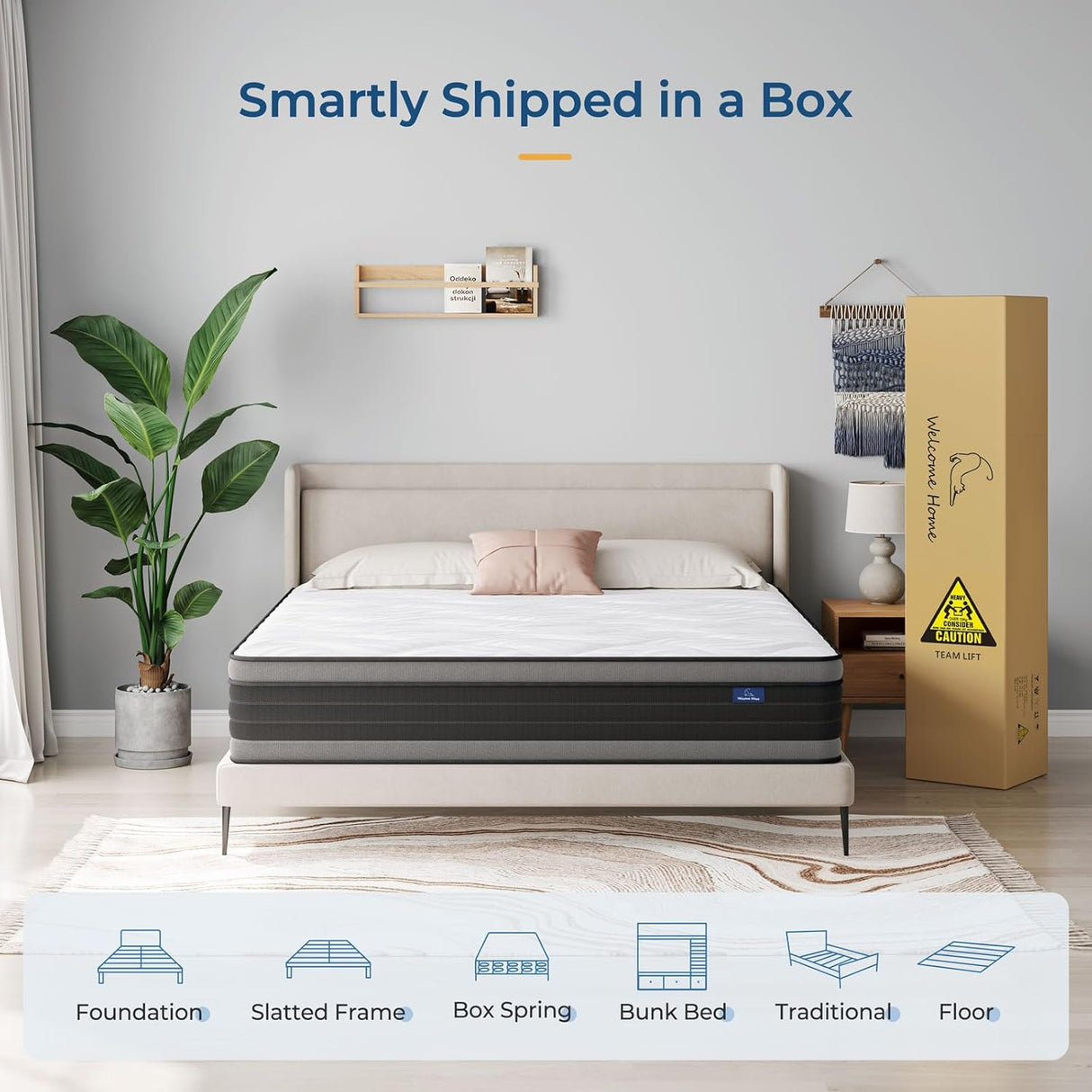 Vesgantti Twin Mattress Hybrid Twin Size Mattress with Memory Foam and Individually Pocket Spring