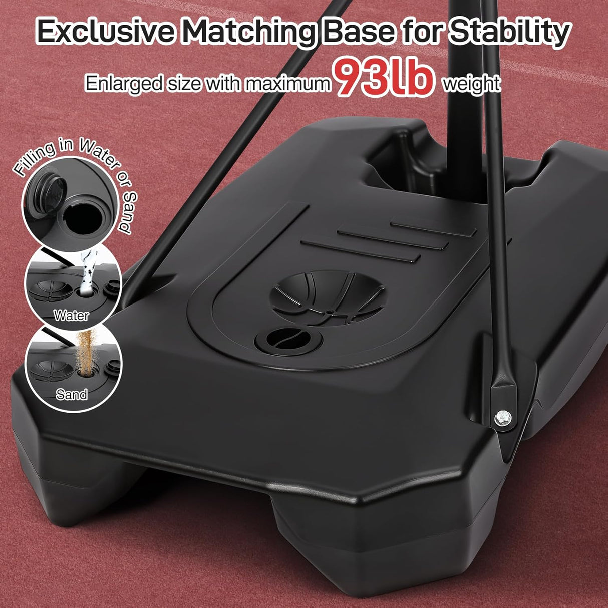 Kids Basketball Hoop Outdoor 4.82-8.53ft Adjustable Portable Basketball Hoops