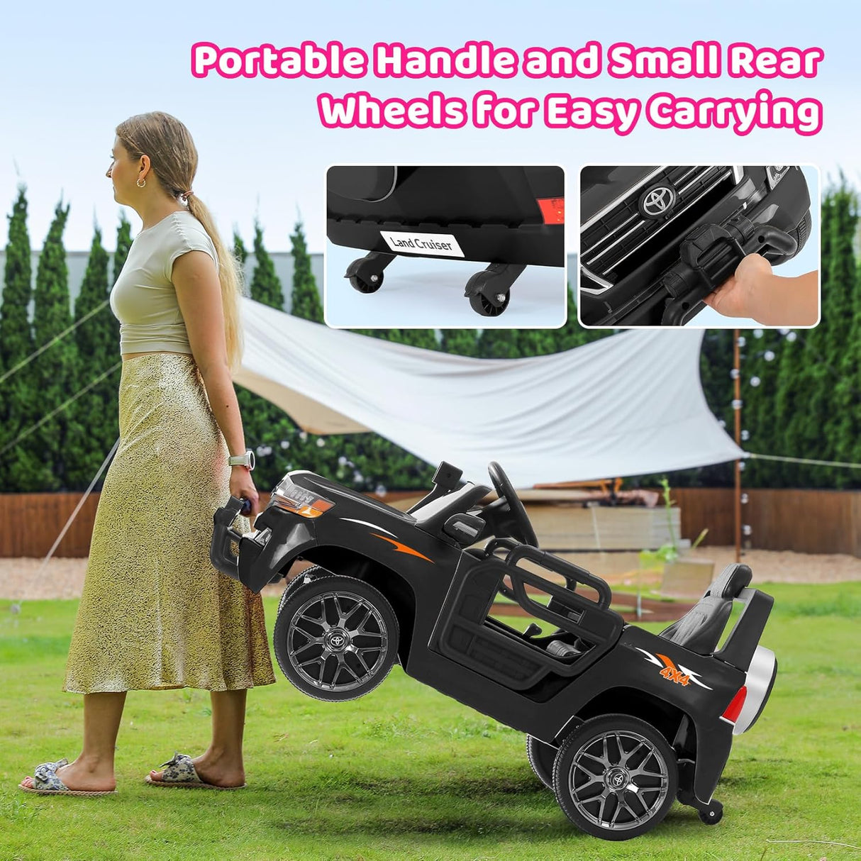 Electric cars for kids with DIY Building Blocks & Storage Area