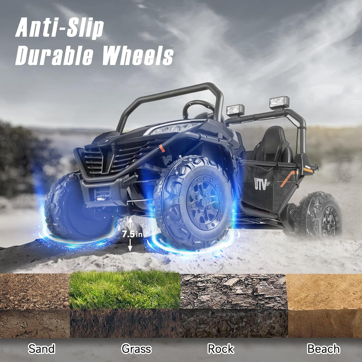 Four-wheel-drive electric SUV with remote control 2 seater