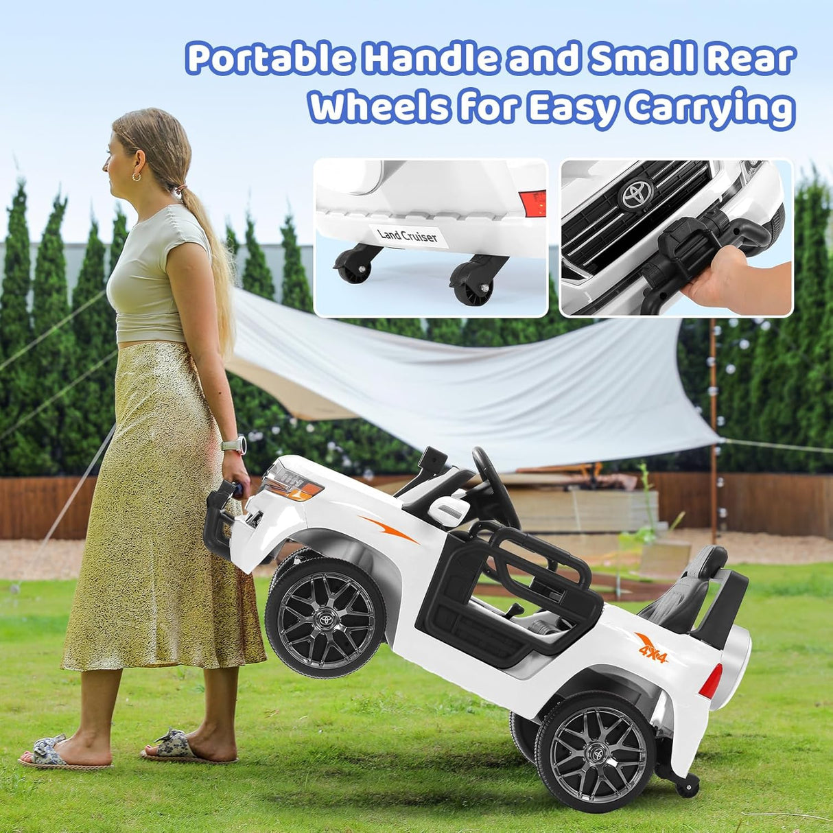 Electric cars for kids with DIY Building Blocks & Storage Area