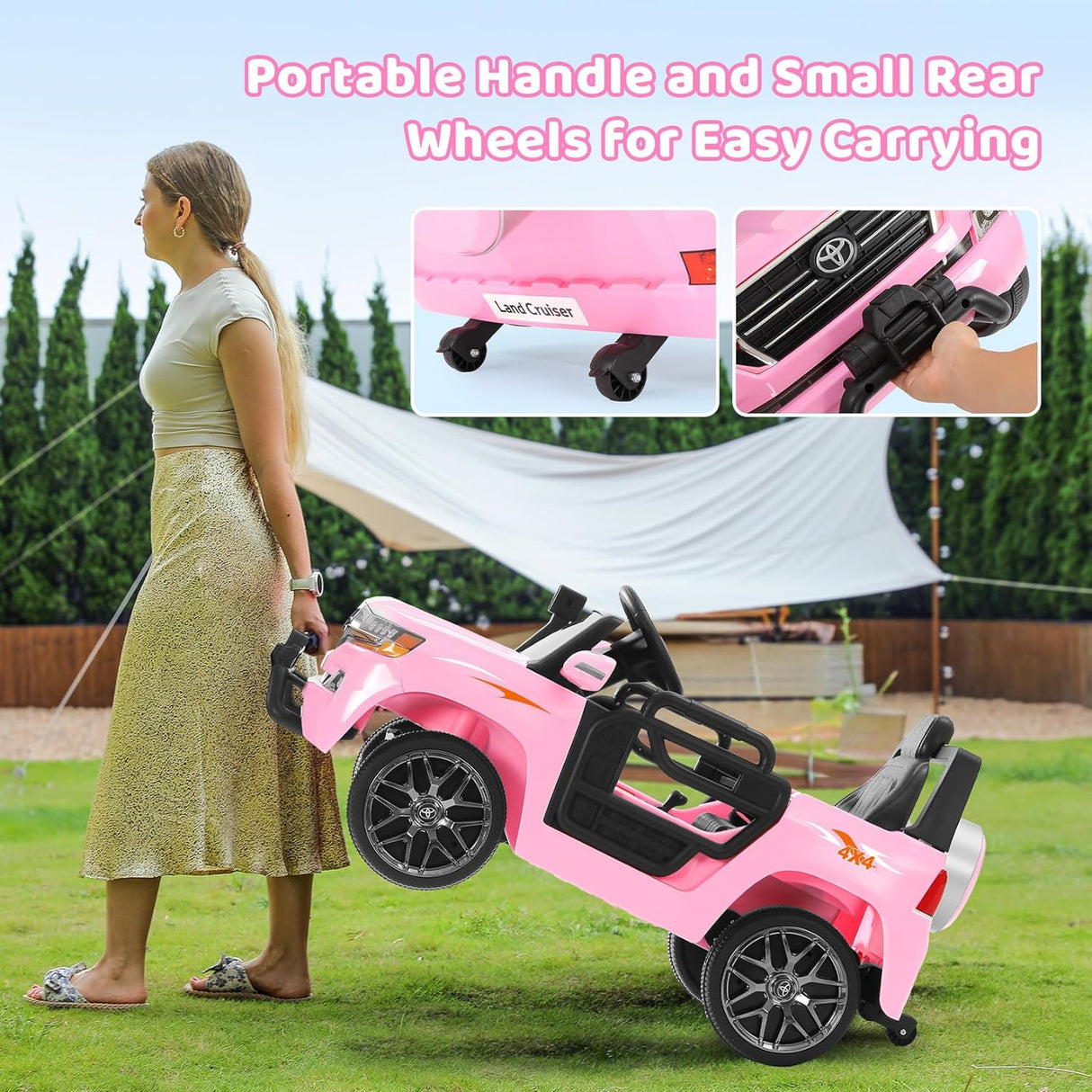 Electric cars for kids with DIY Building Blocks & Storage Area