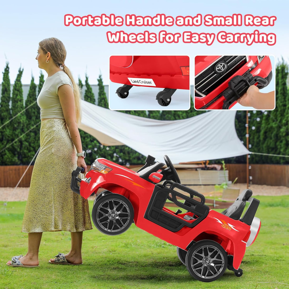 Electric cars for kids with DIY Building Blocks & Storage Area