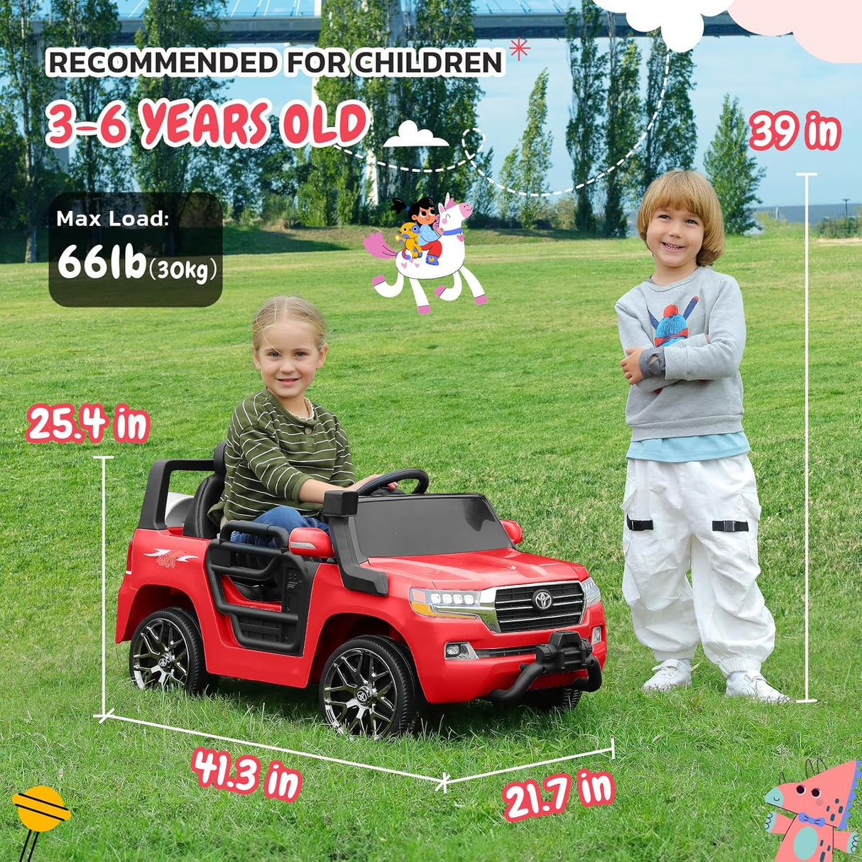 Electric cars for kids with DIY Building Blocks & Storage Area