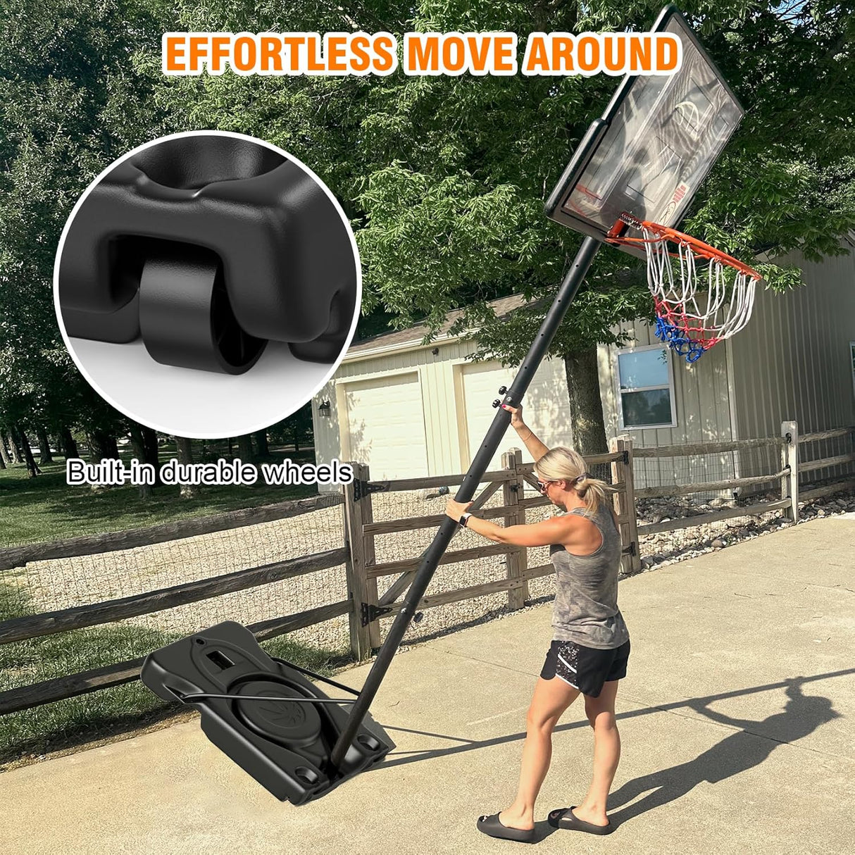 Basketball Hoop Outdoor 10ft Adjustable Portable Basketball Hoop
