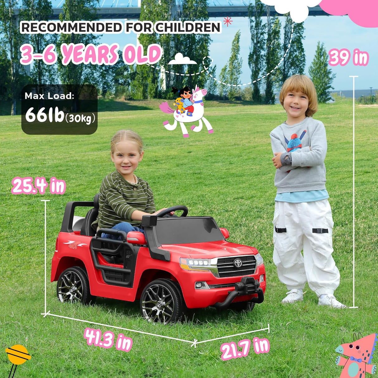 Electric cars for kids with DIY Building Blocks & Storage Area