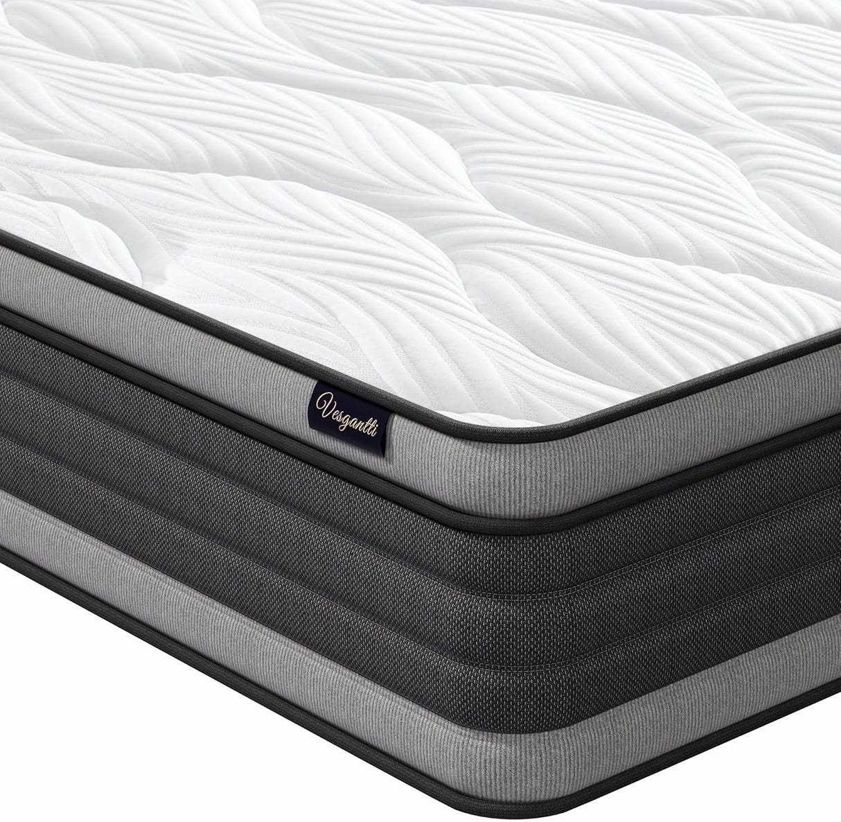 Vesgantti Twin Mattress Hybrid Twin Size Mattress with Memory Foam and Individually Pocket Spring