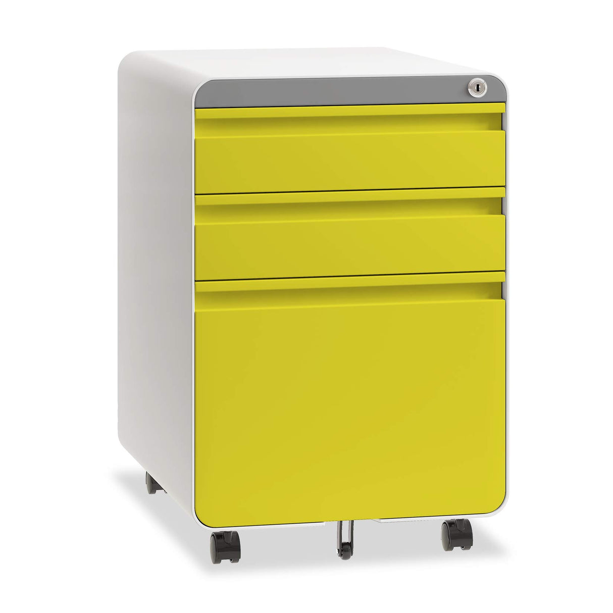 Dripex Metal Filing Cabinets with Lock Wheels & Hanging 3 Drawer File Cabinet