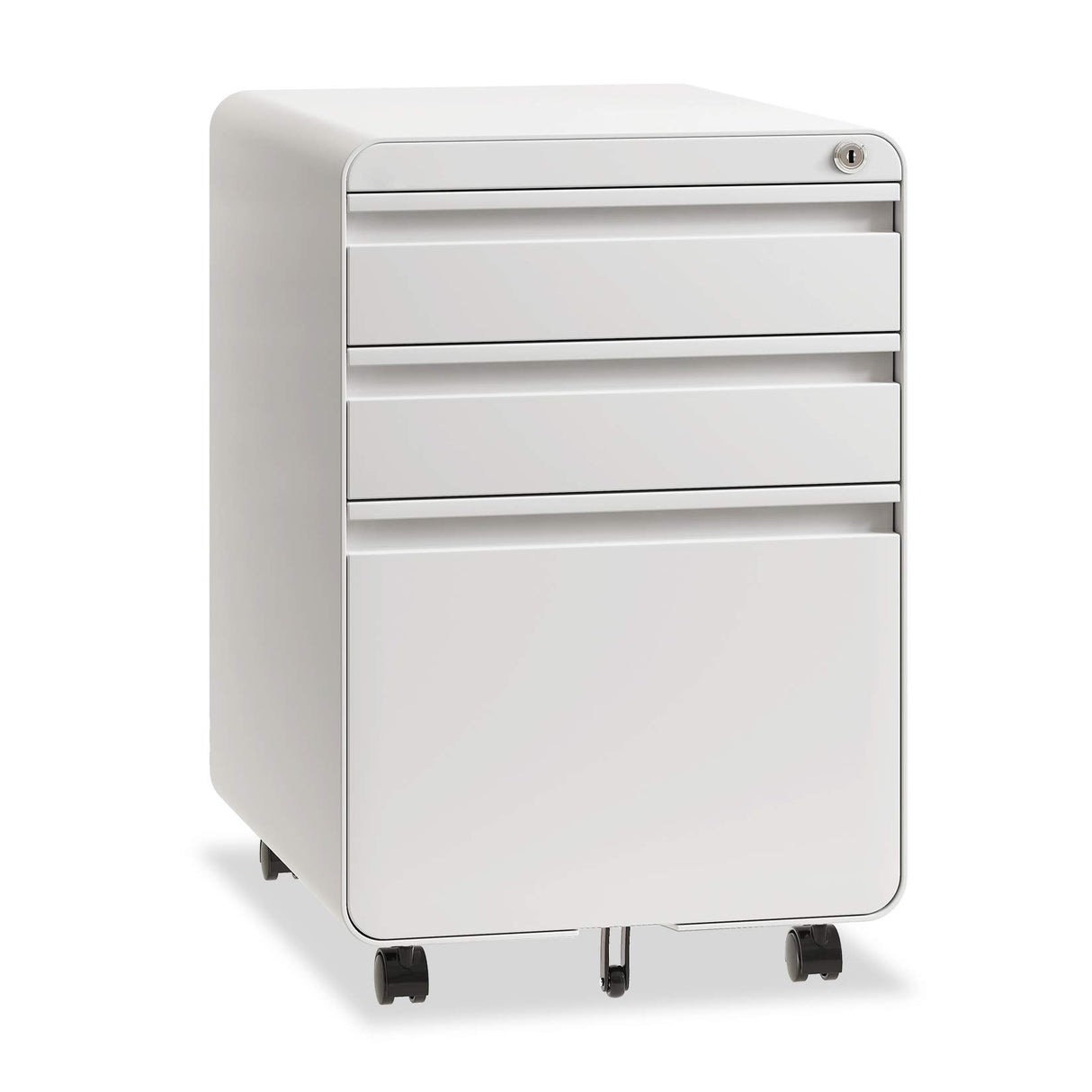 Dripex Metal Filing Cabinets with Lock Wheels & Hanging 3 Drawer File Cabinet