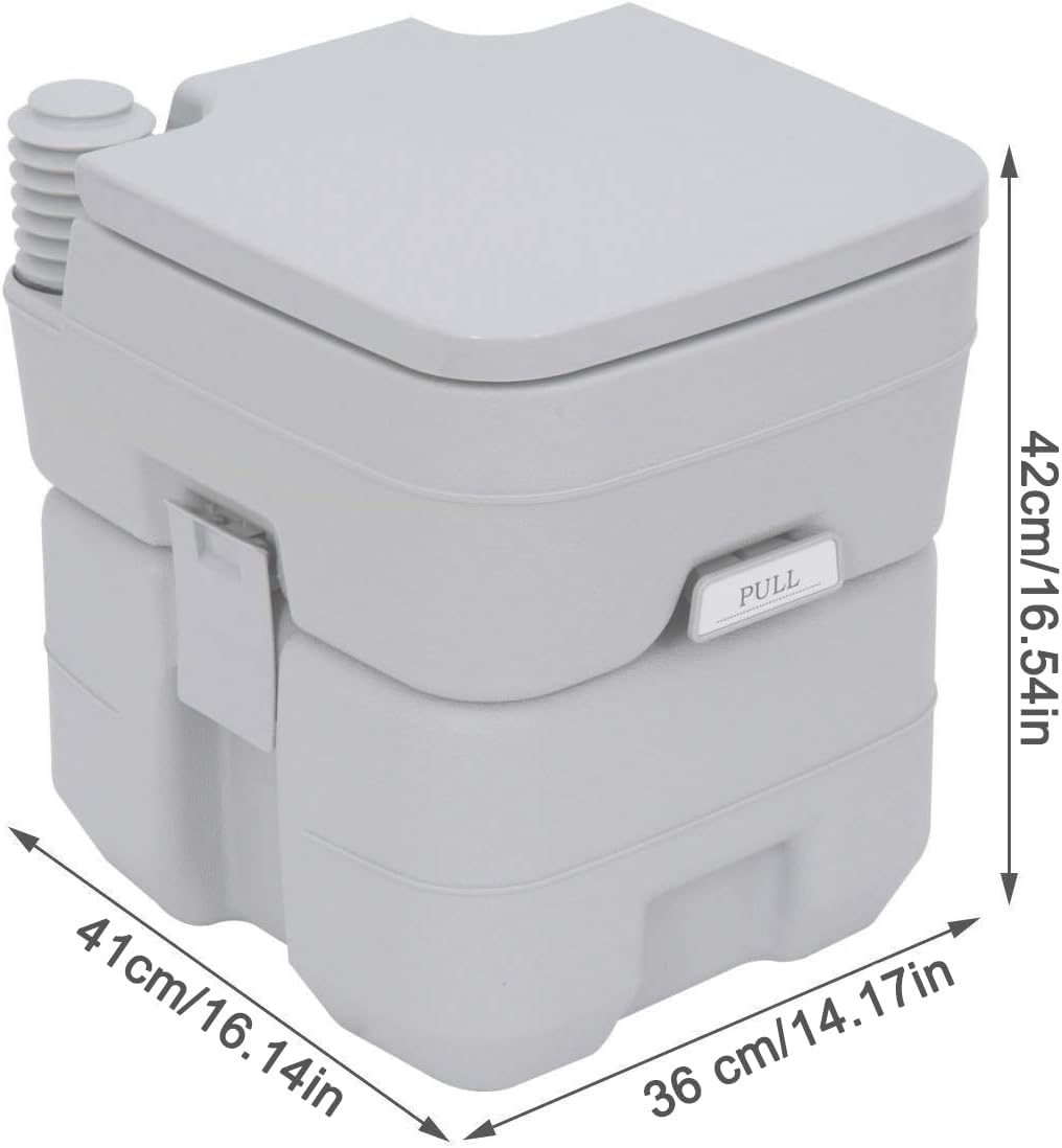 Dripex Removable Handle Portable Camping Toilet - 20L /5.3 Gallon Handle