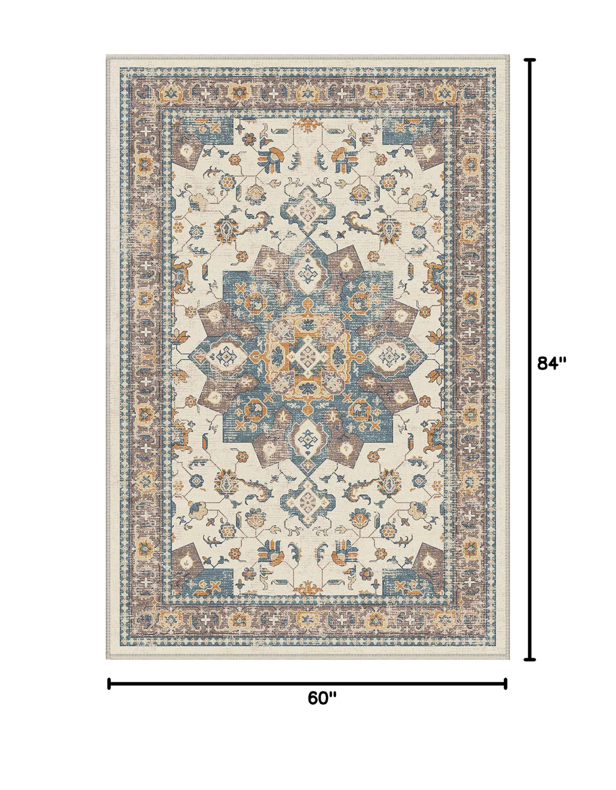 Dripex Vintage 5x7 Area Rugs