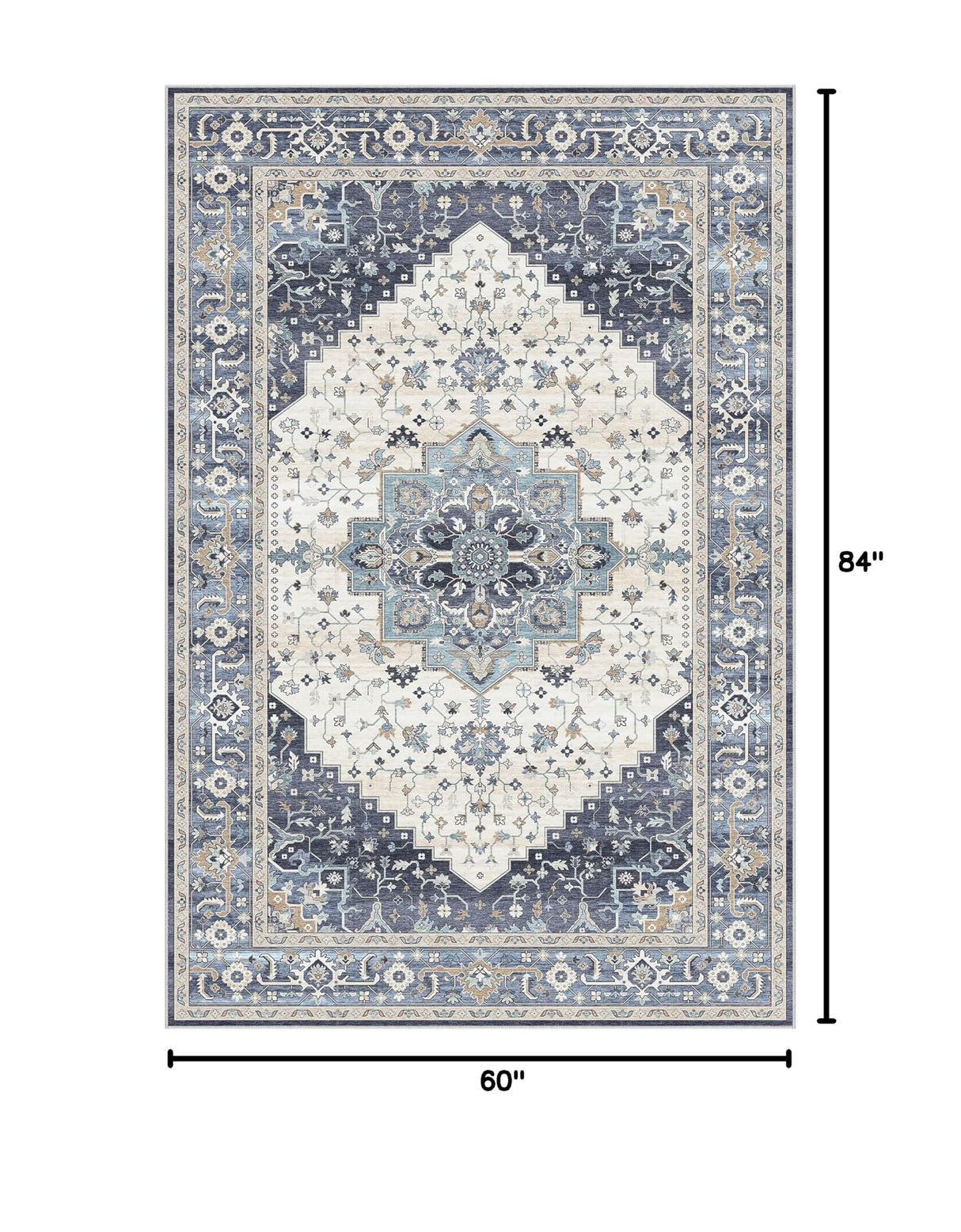 Dripex Vintage 5x7 Area Rugs