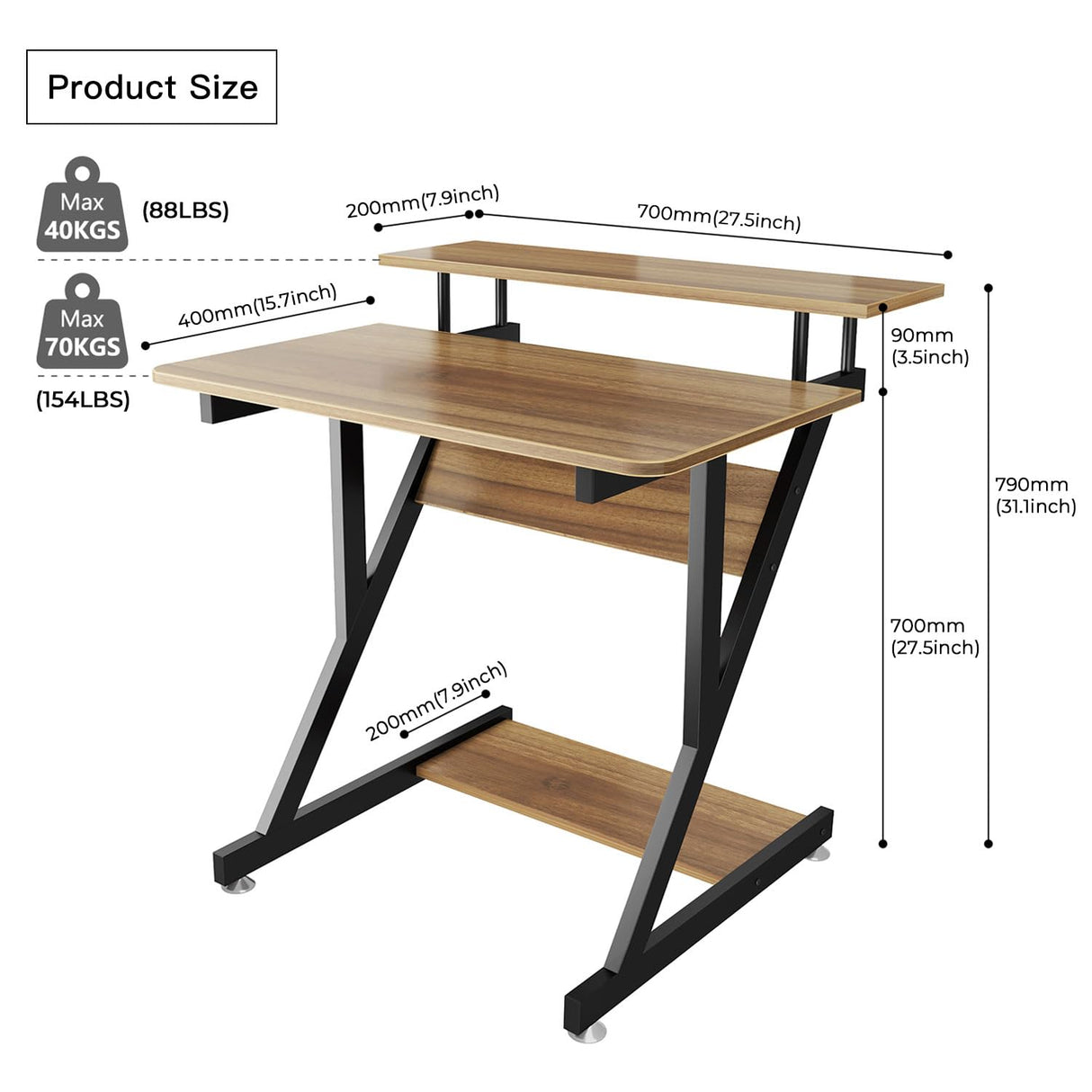 Dripex Computer Desk for Small Spaces
