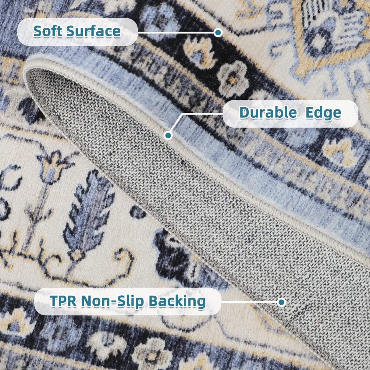 Dripex Vintage 5x7 Area Rugs
