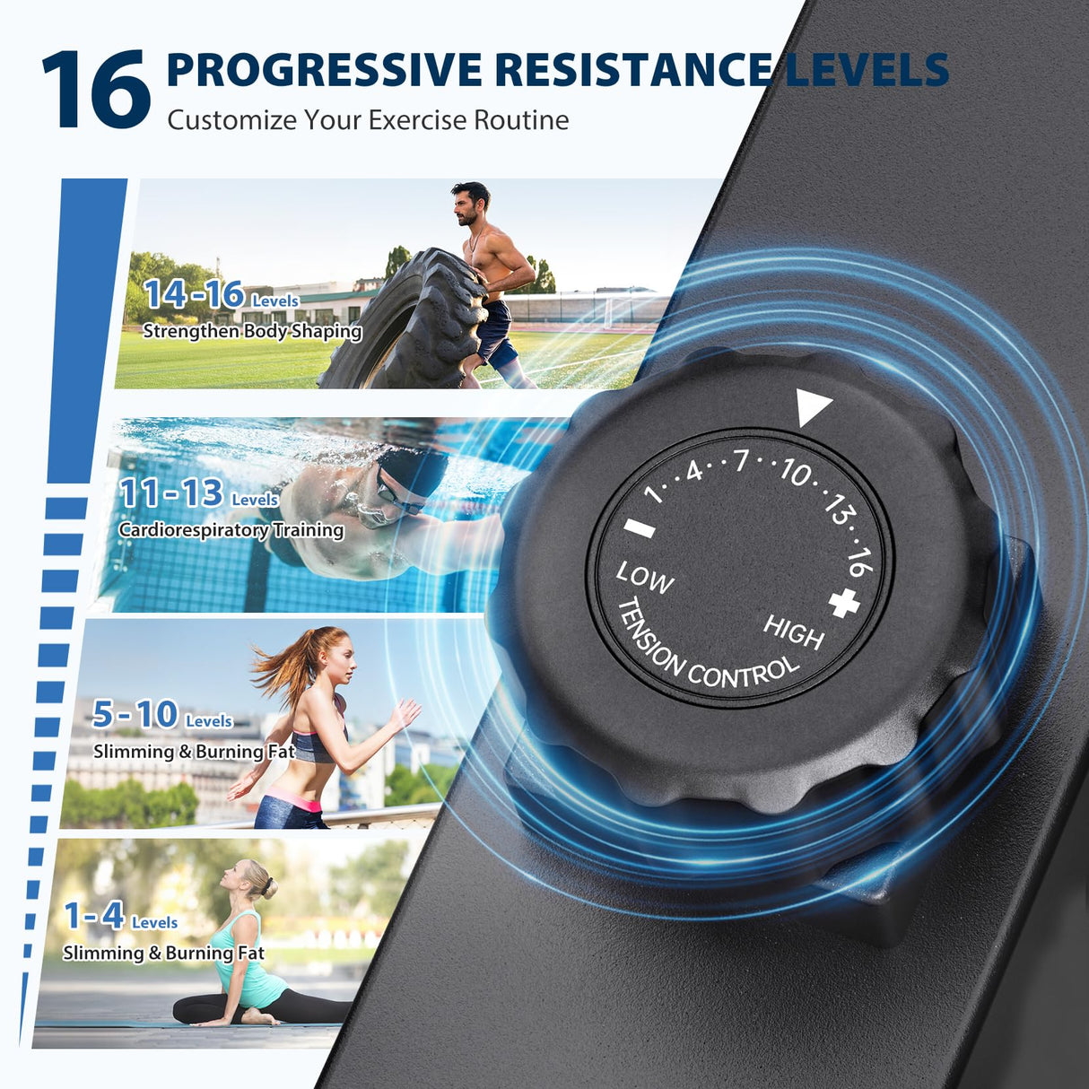 Dripex Multifunctional LCD Monitor Hyper-Quiet Magnetic Elliptical Exercise Machine