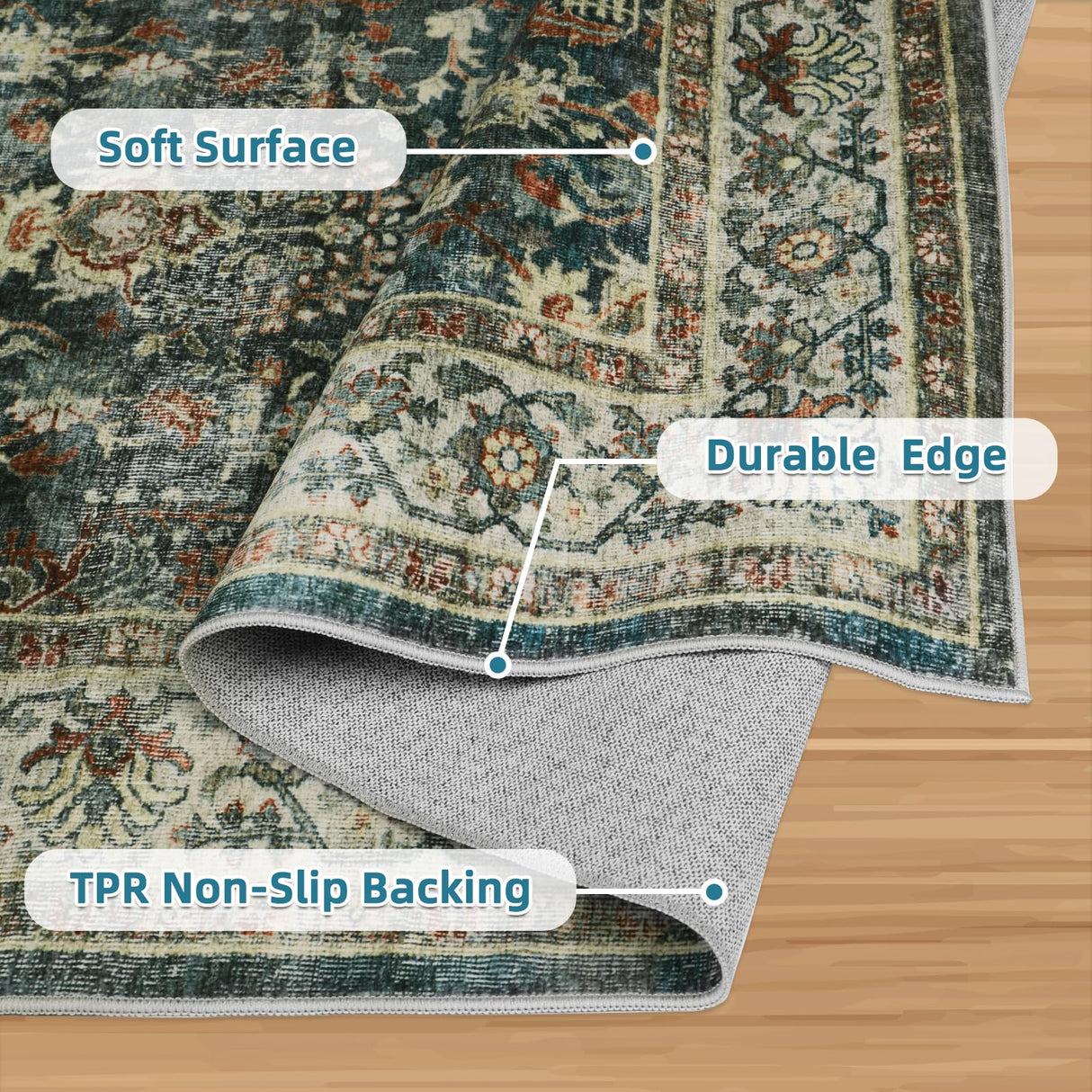 Dripex Vintage 5x7 Area Rugs