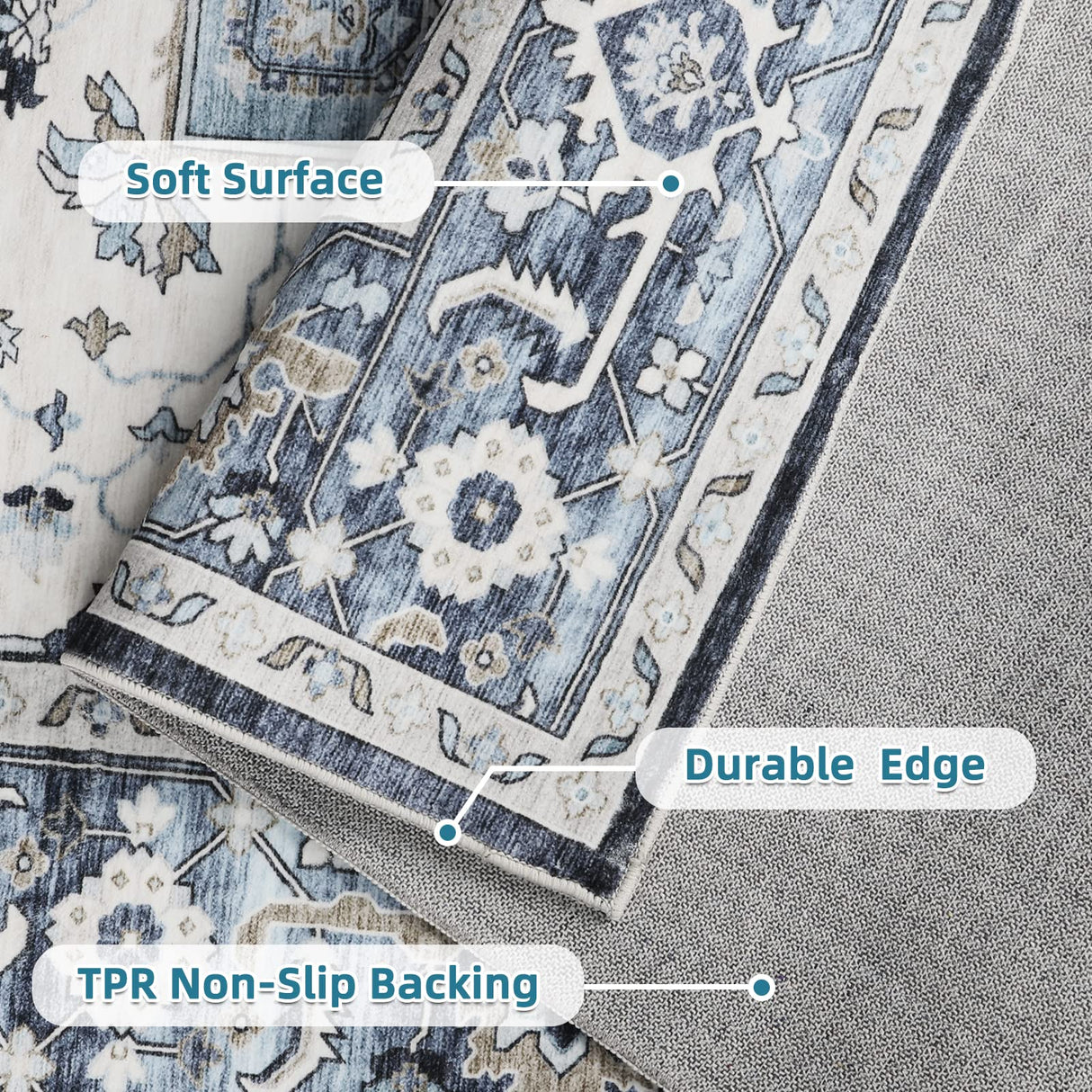 Dripex Vintage 5x7 Area Rugs