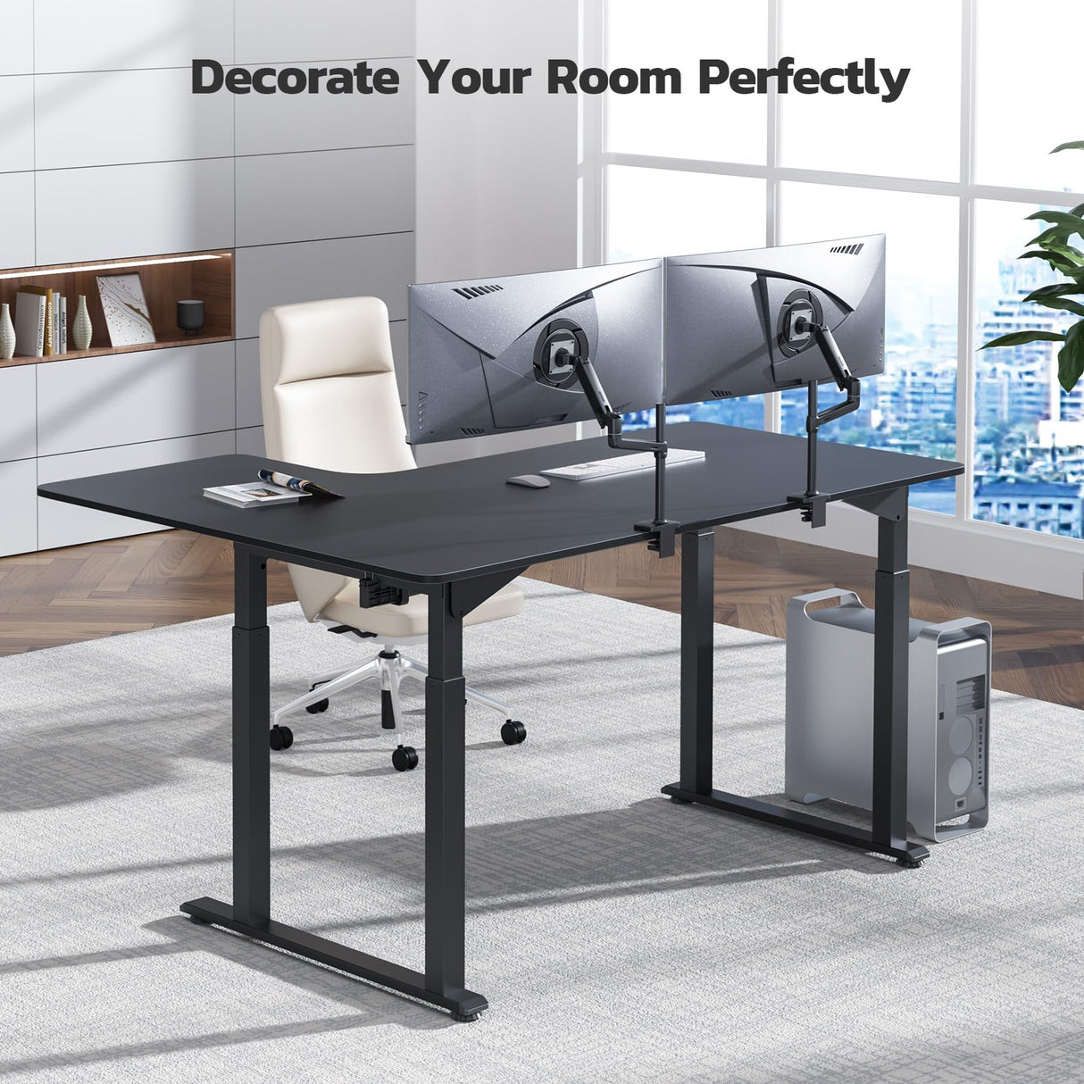 Dripex Standing Desk, 63"/ 71" L Shaped Desk Adjustable Height
