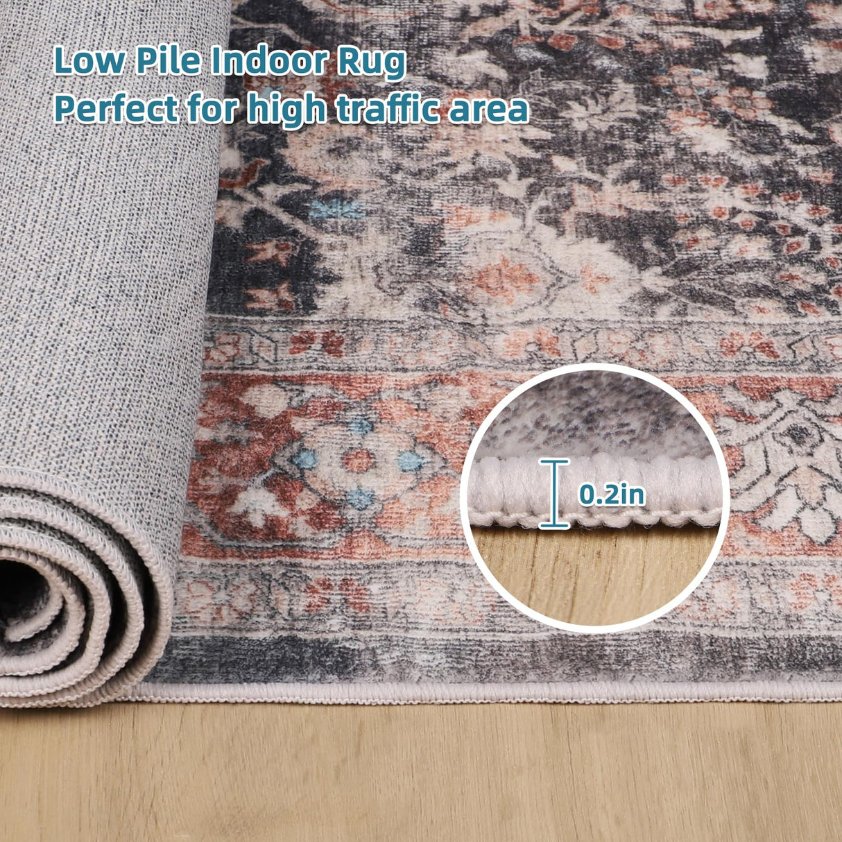 Dripex Vintage 5x7 Area Rugs