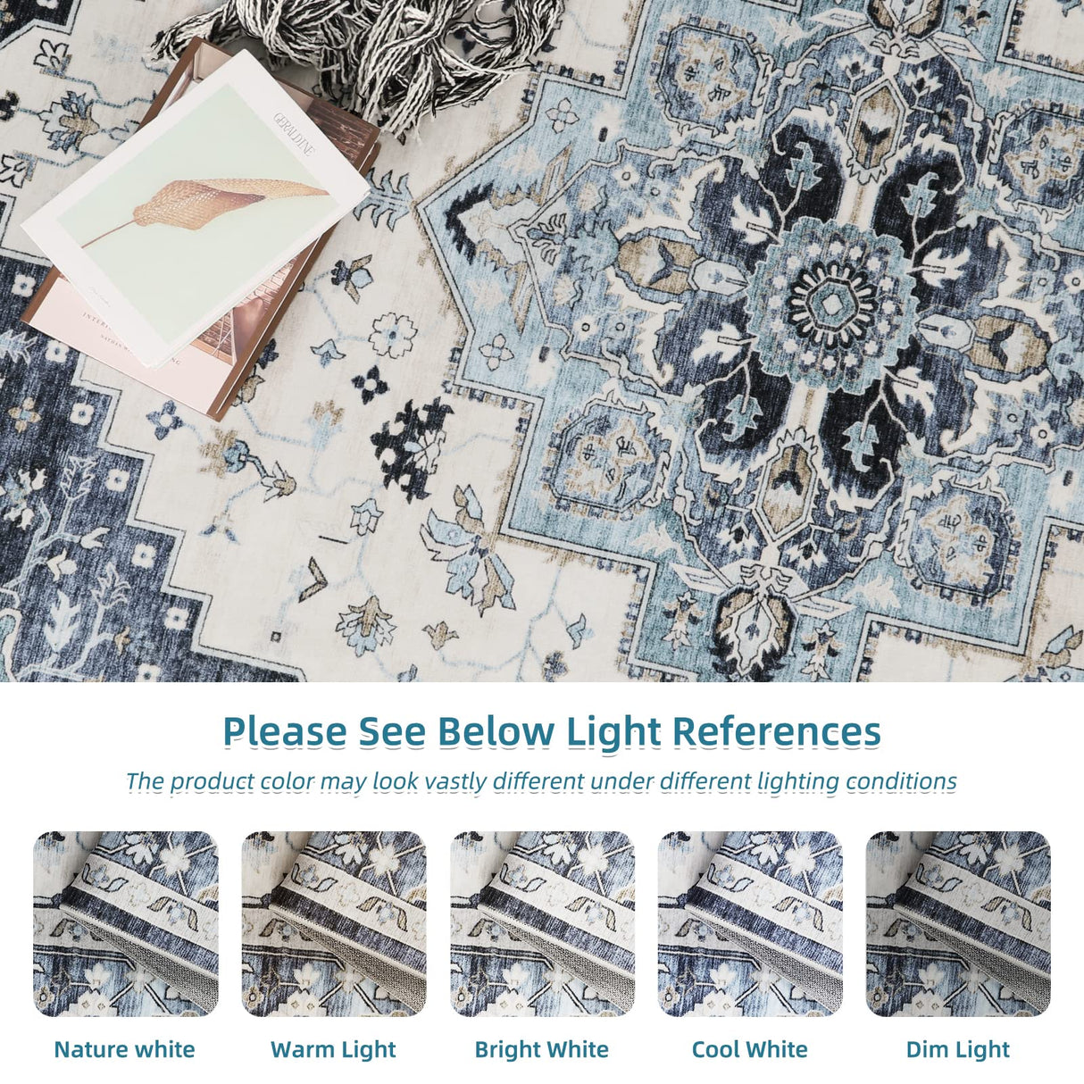 Dripex Vintage 5x7 Area Rugs