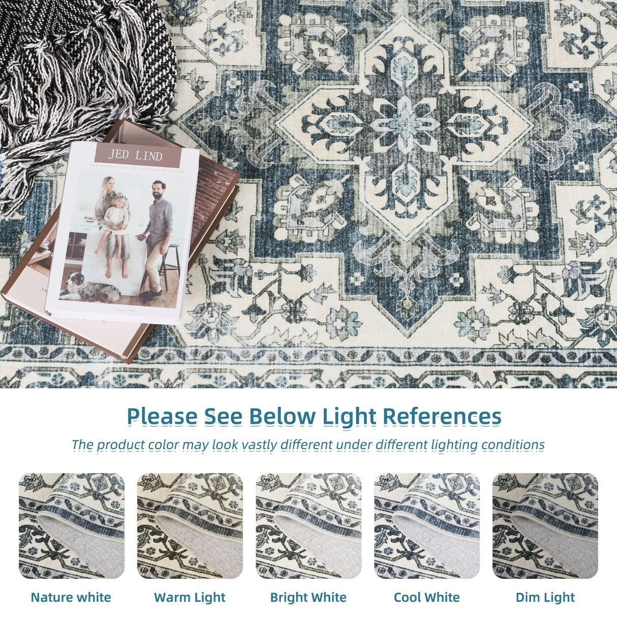 Dripex Vintage 5x7 Area Rugs