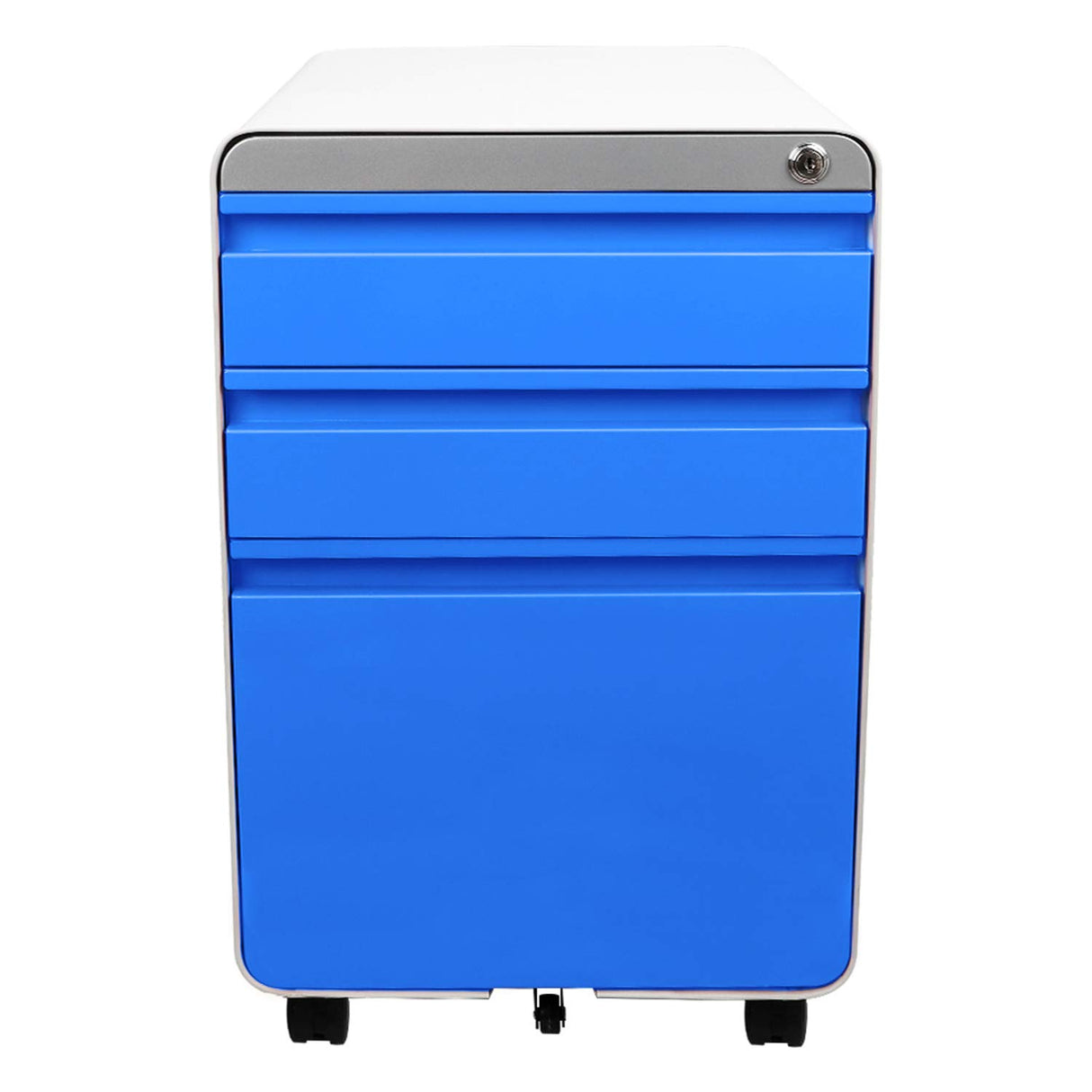 Dripex Metal Filing Cabinets with Lock Wheels & Hanging 3 Drawer File Cabinet