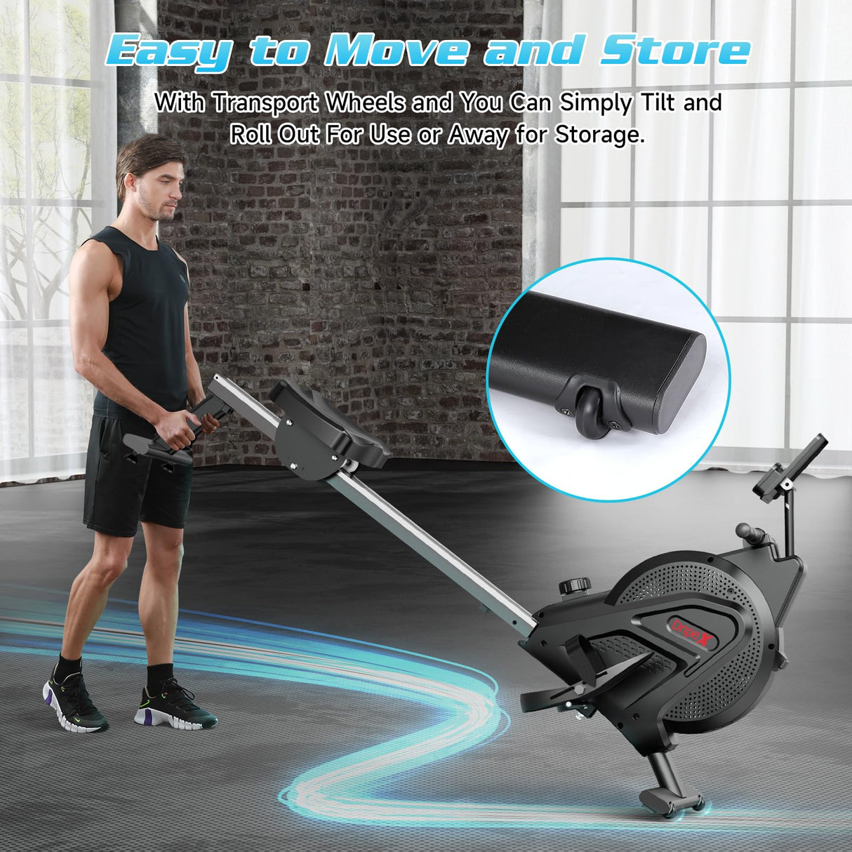 Dripex Rowing Professional LCD Monitor Machines Max 350 LBS for Home Use