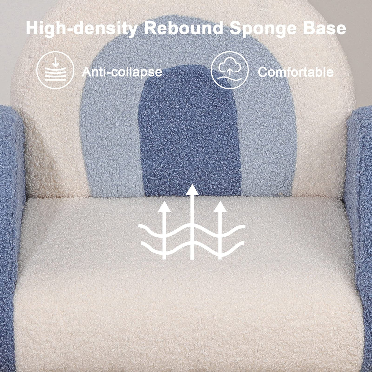 Dripex Velvet Fabric Toddler Rocking Chair