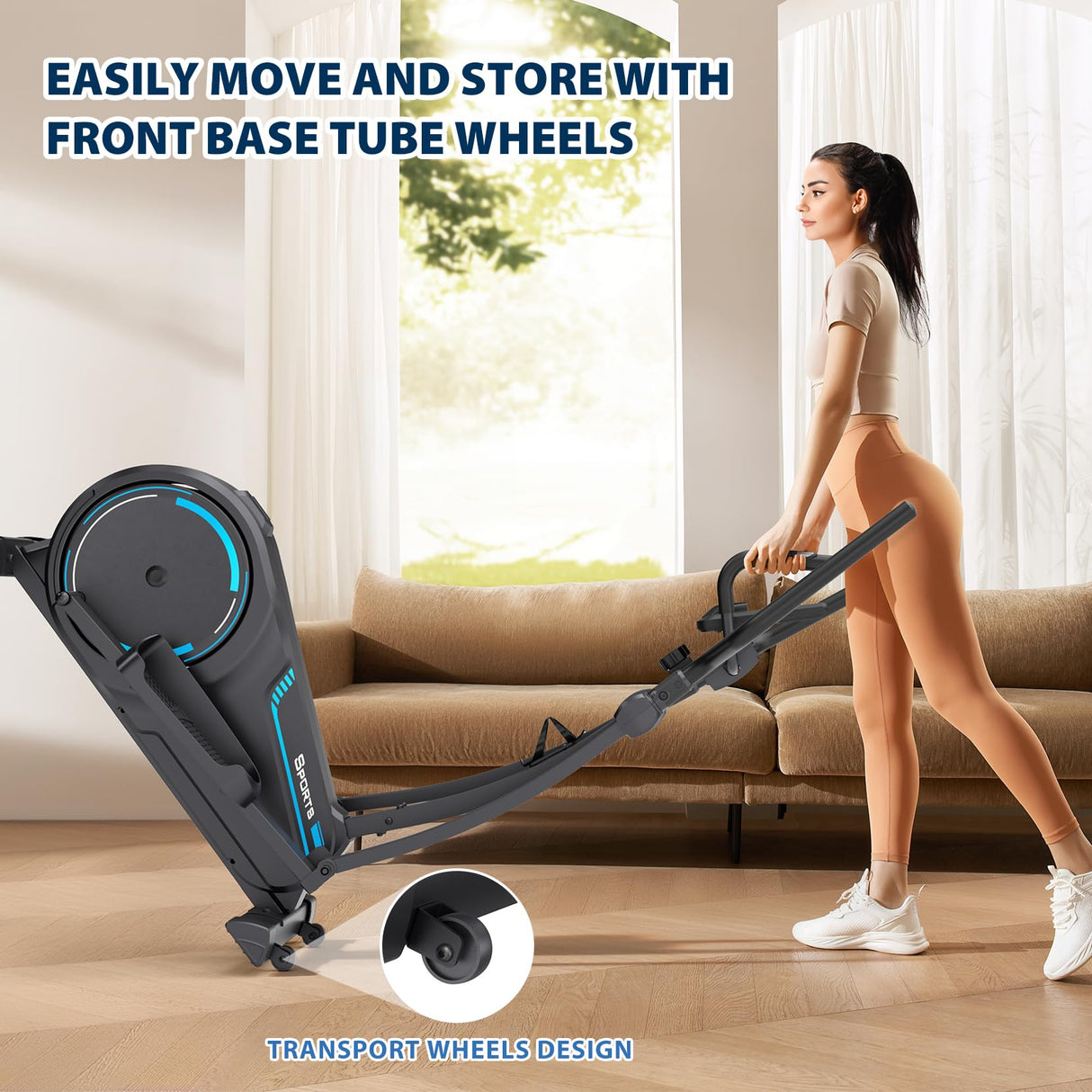 Dripex Multifunctional LCD Monitor Hyper-Quiet Magnetic Elliptical Exercise Machine