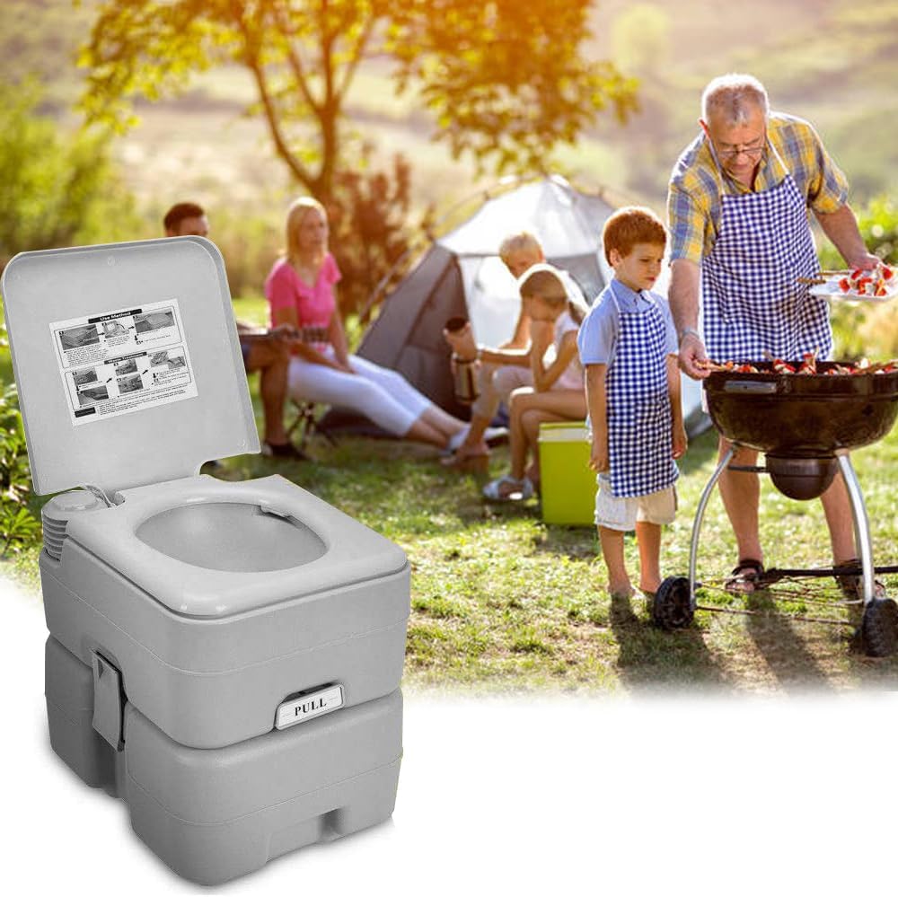 Dripex Removable Handle Portable Camping Toilet - 20L /5.3 Gallon Handle