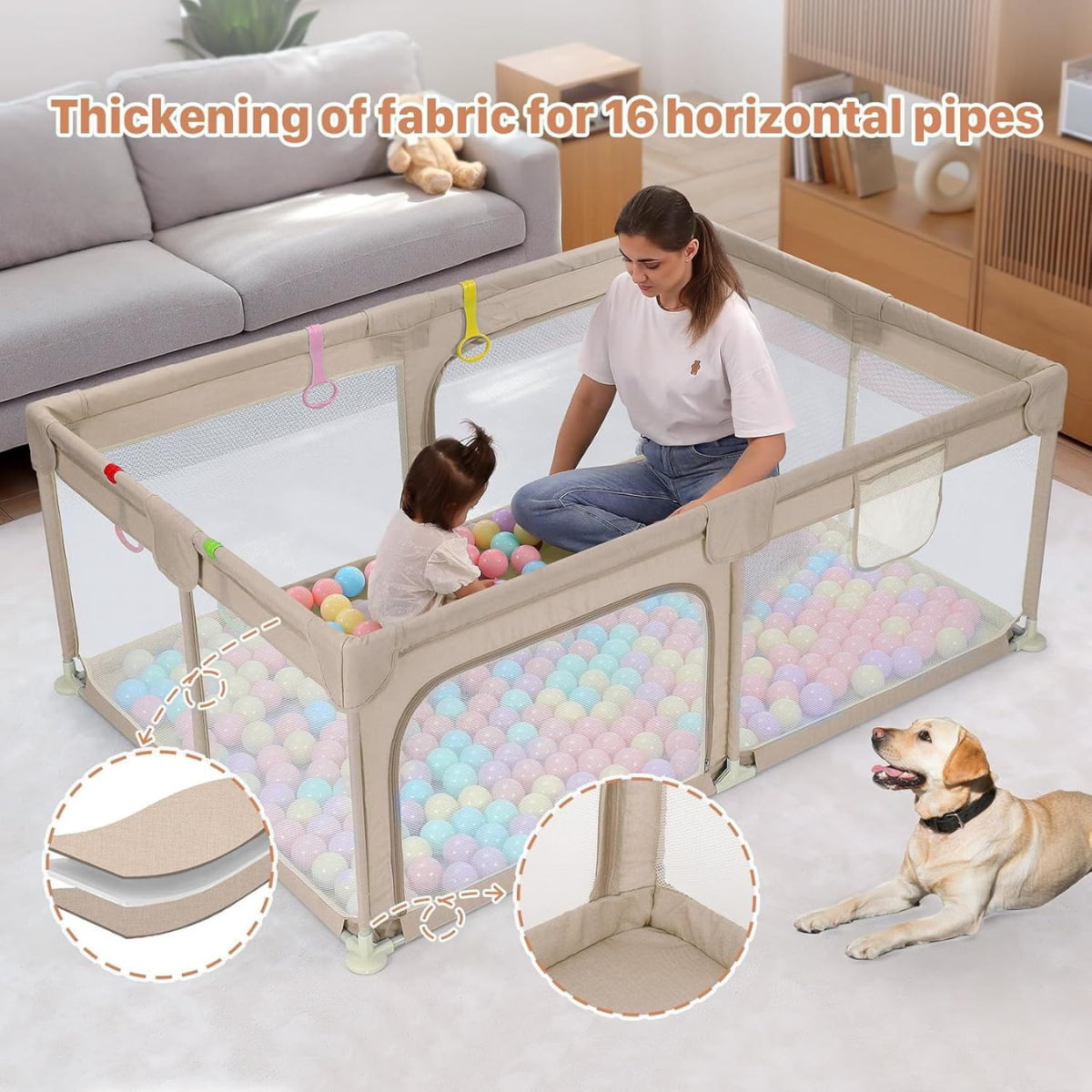 Dripex Baby Playpen Play Pens for Babies and Toddlers