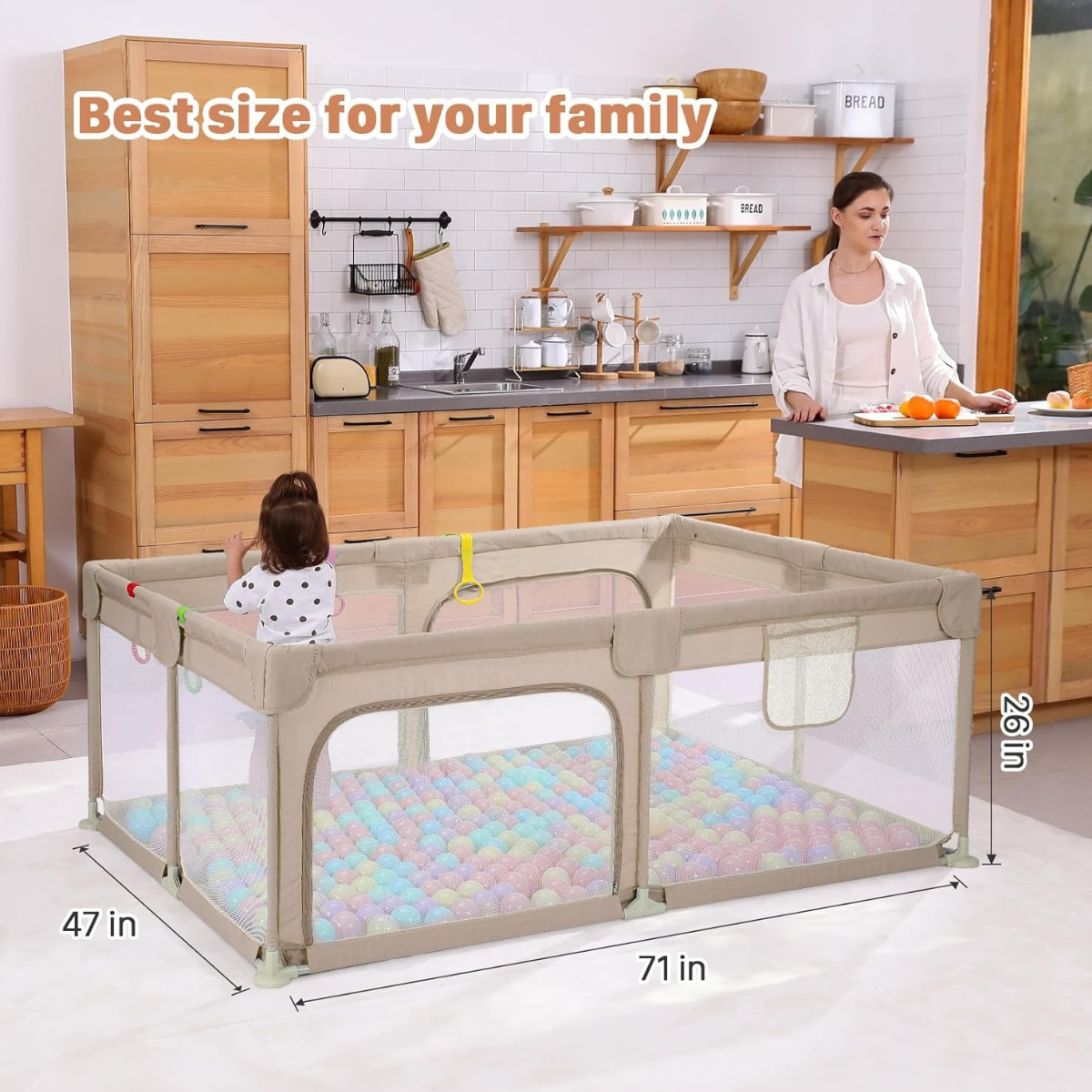 Dripex Baby Playpen Play Pens for Babies and Toddlers