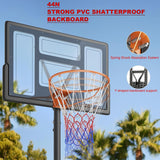 Dripex Basketball Hoop Outdoor Adjustable Height Goal Portable Basketball