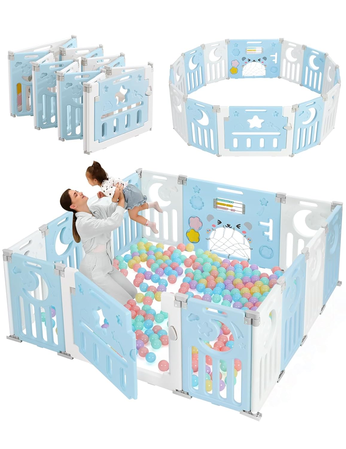 Dripex Baby Playpen Foldable Playpen for Babies and Toddlers