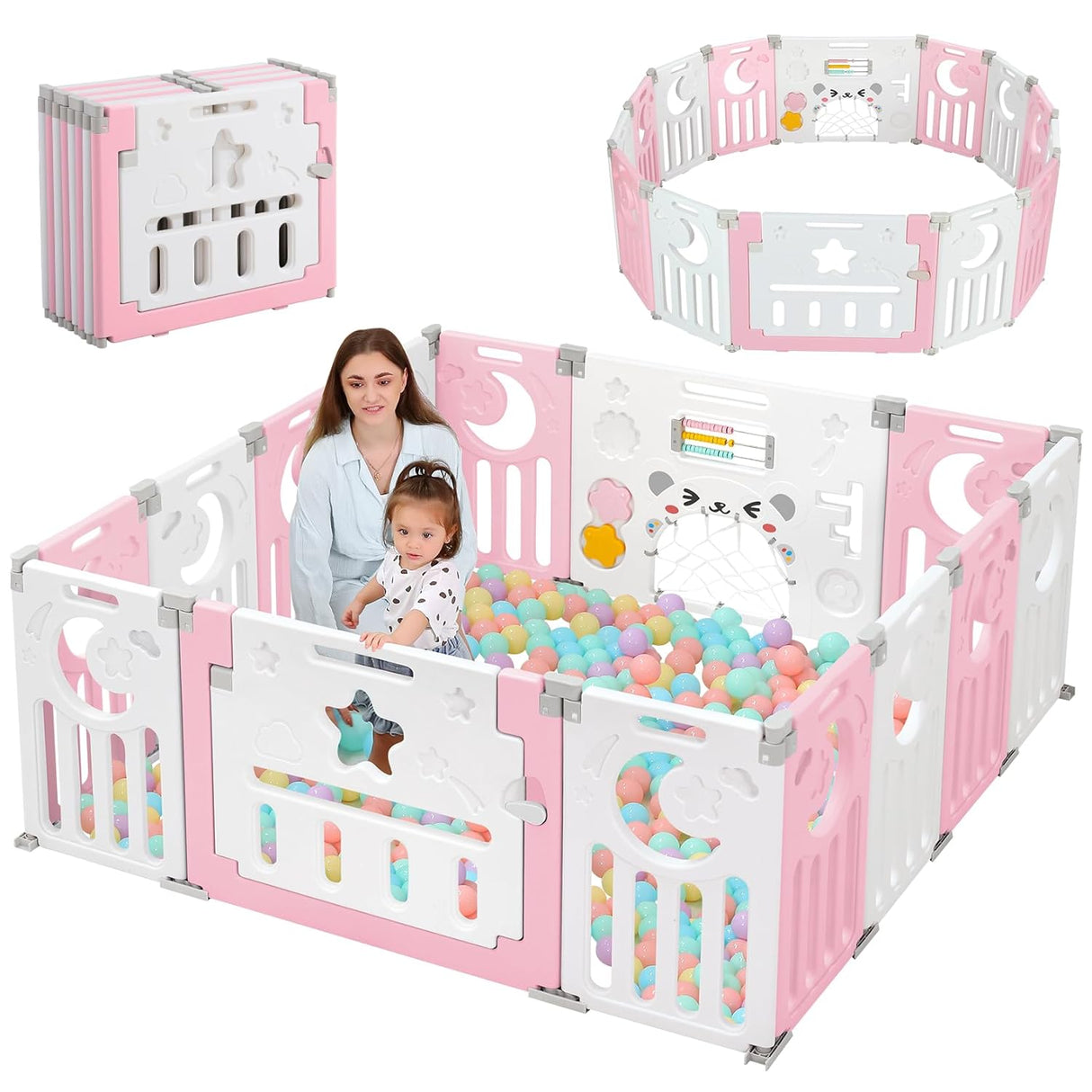 Dripex Baby Playpen Foldable Playpen for Babies and Toddlers