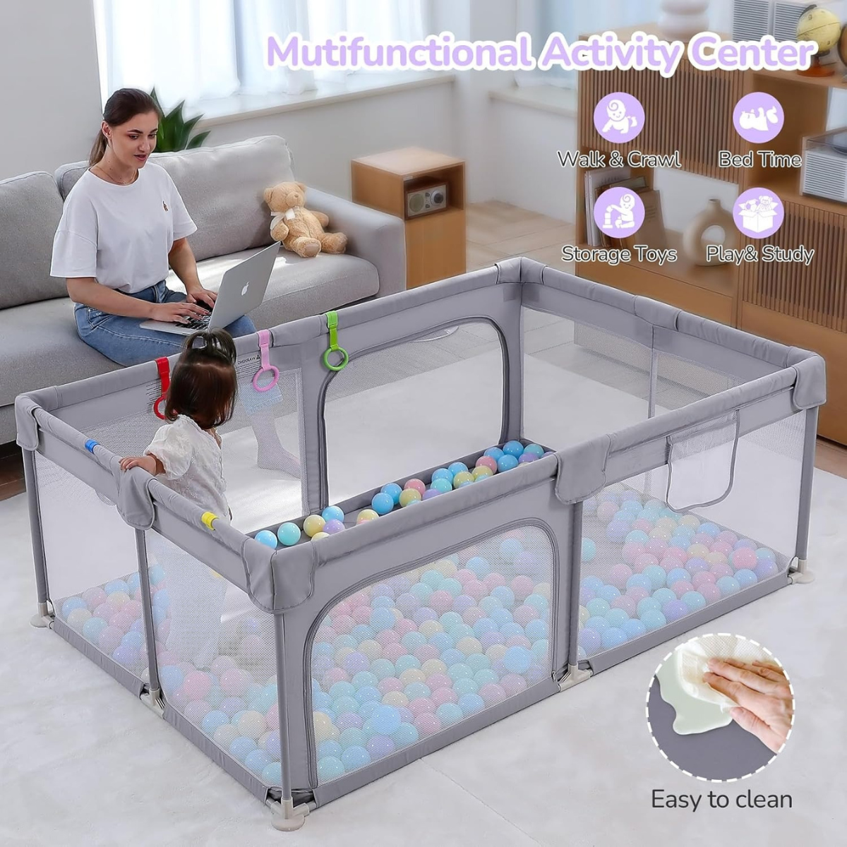 Dripex Baby Playpen Play Pens for Babies and Toddlers