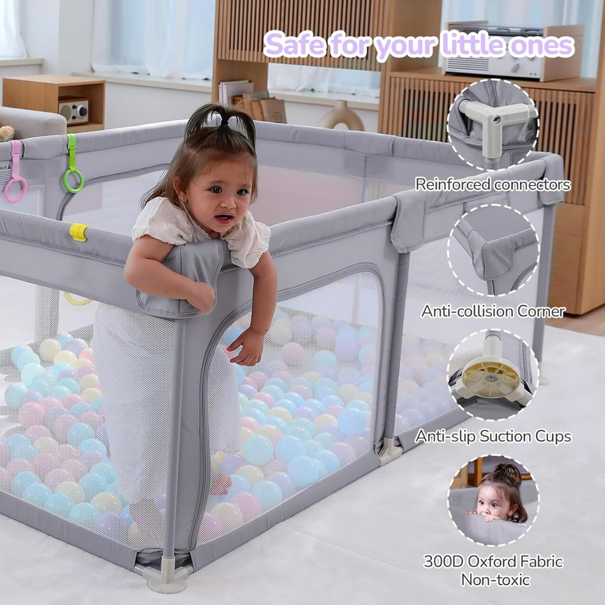 Dripex Baby Playpen Play Pens for Babies and Toddlers