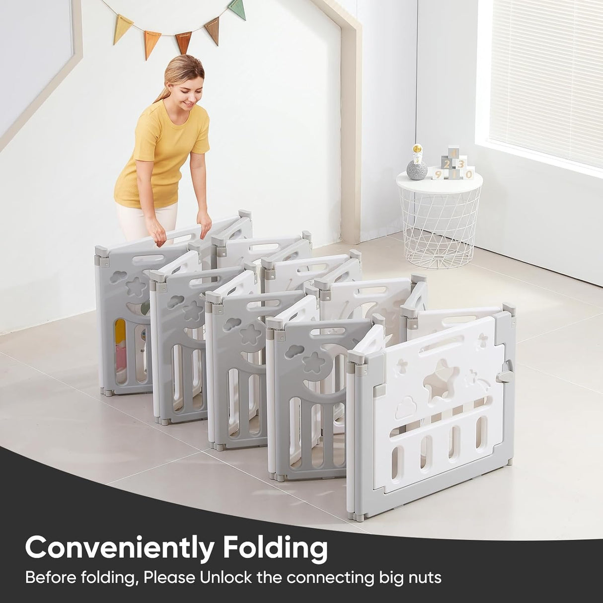 Foldable Playpen for Babies and Toddlers