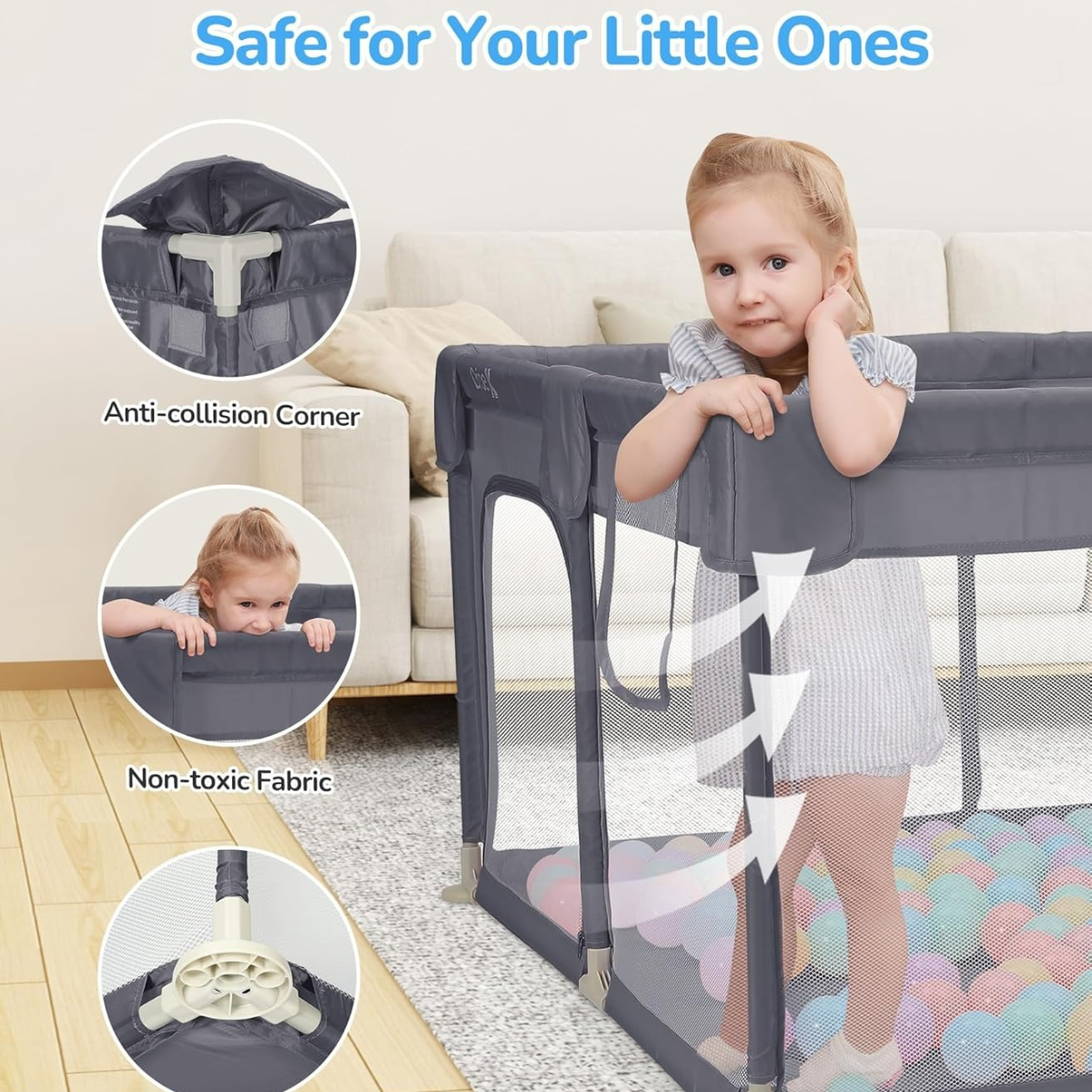 Dripex Baby Playpen Play Pens for Babies and Toddlers