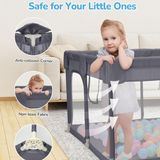 Dripex Baby Playpen safe Anti-Fall Play Yard with Gates