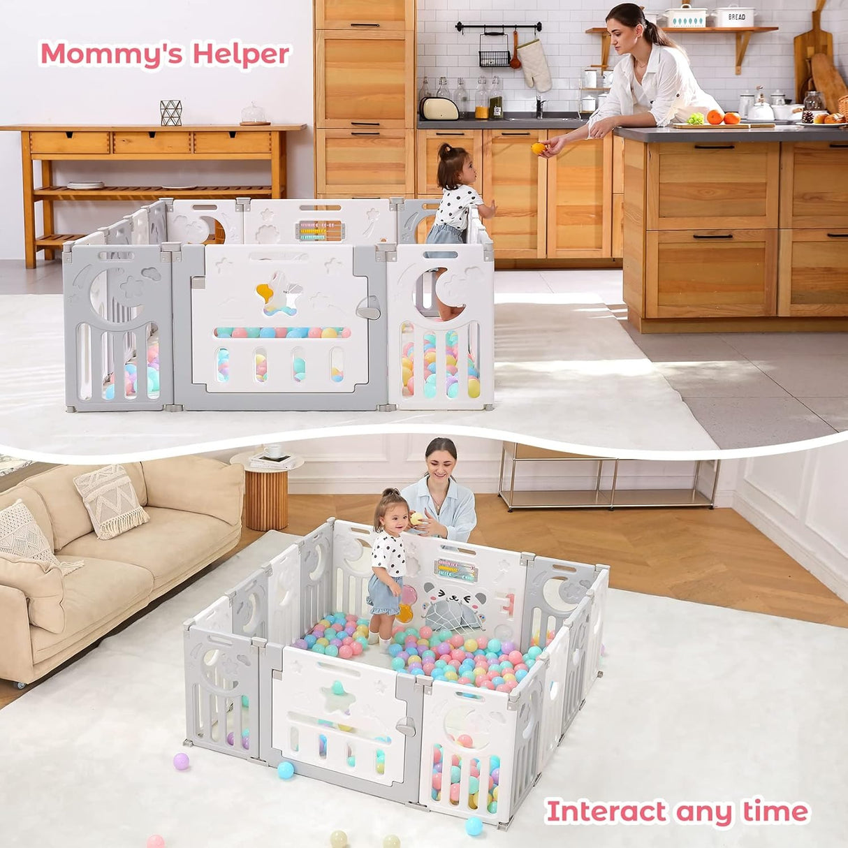 Foldable Playpen for Babies and Toddlers