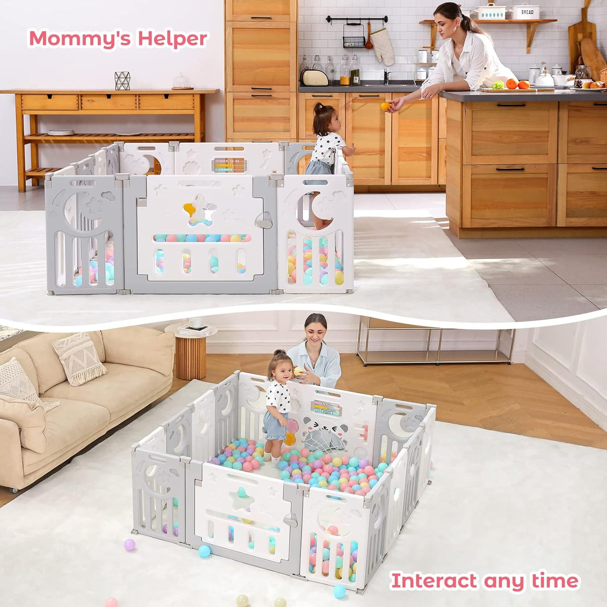 Dripex Baby Playpen Foldable Playpen for Babies and Toddlers