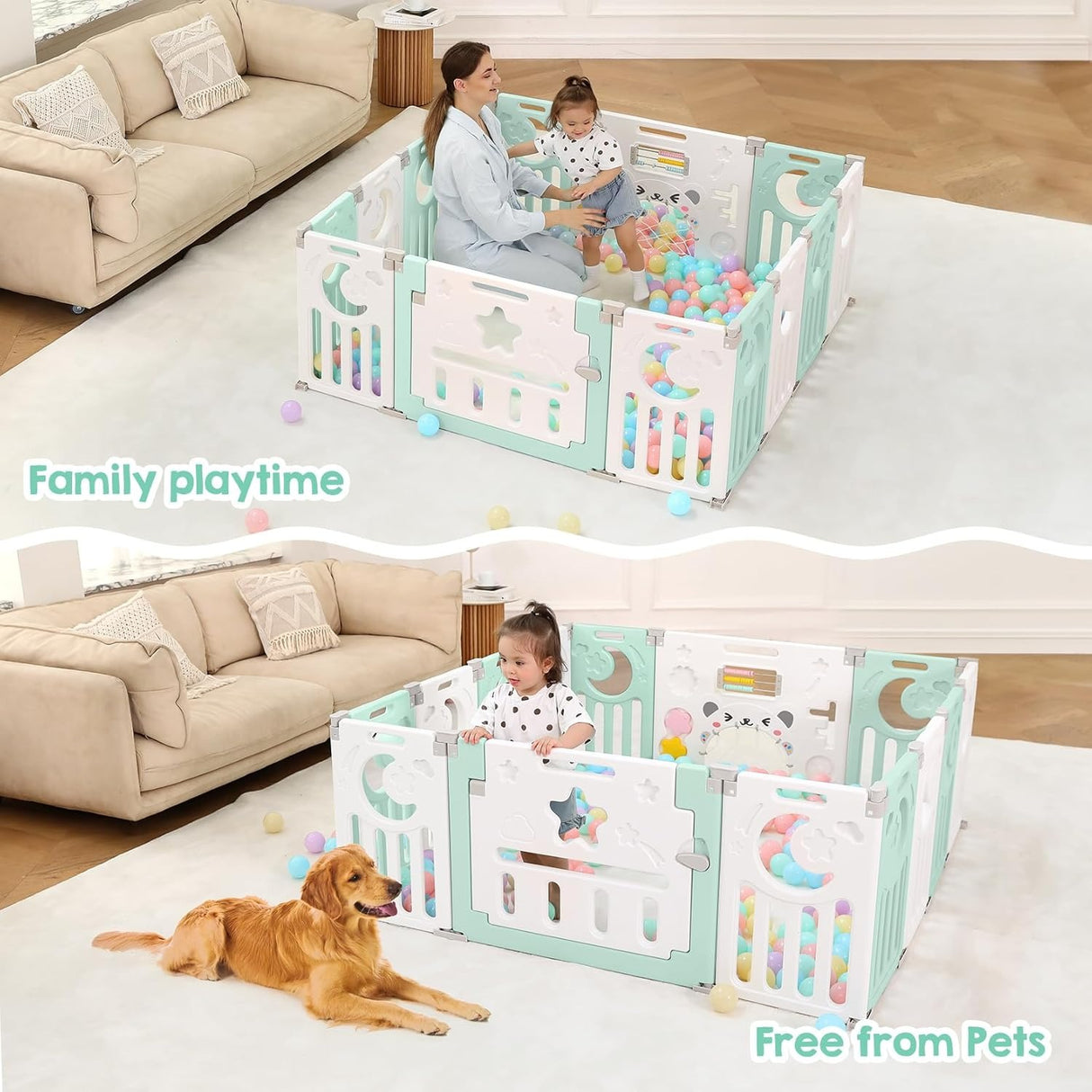 Foldable Playpen for Babies and Toddlers