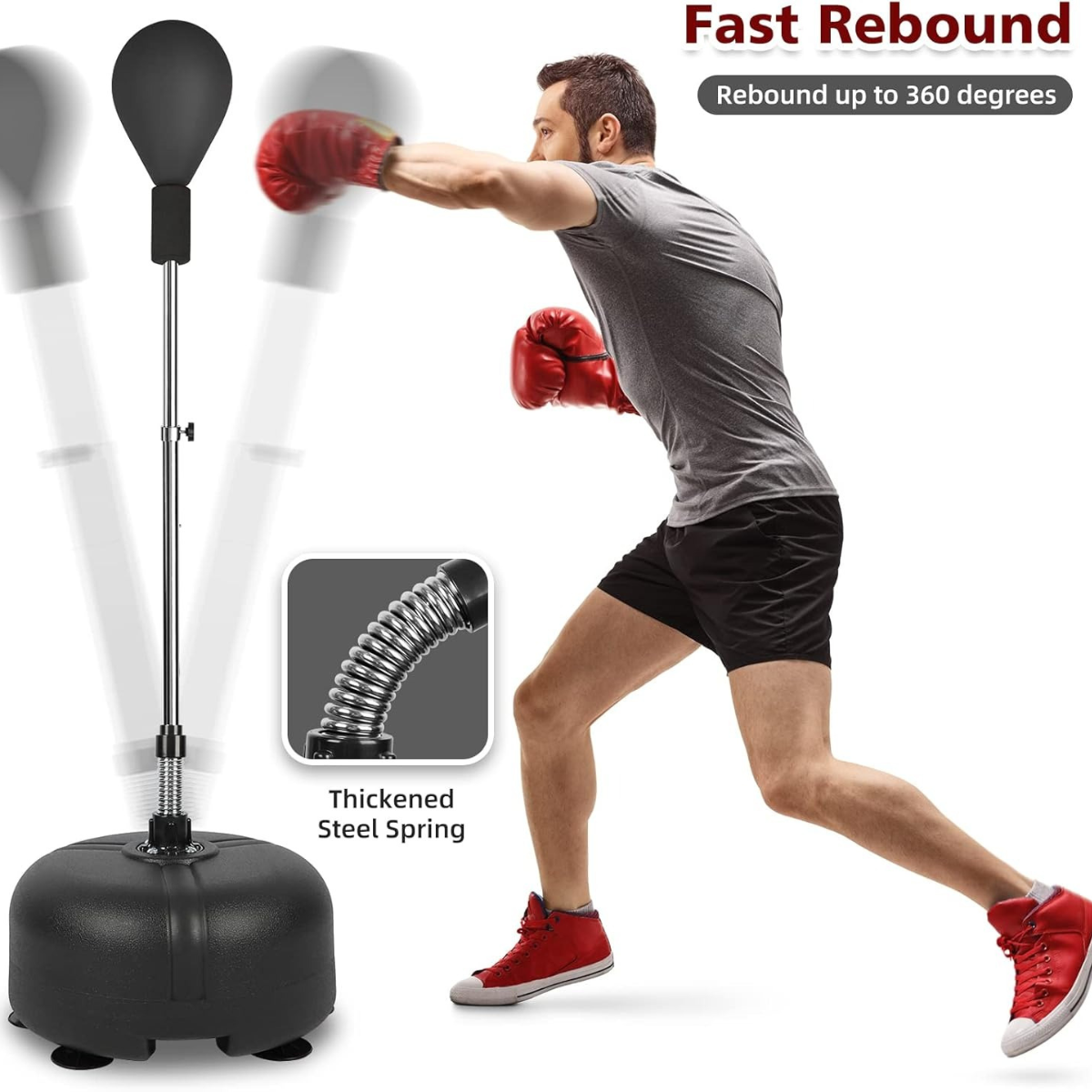 Dripex Freestanding Reflex Boxing Punch Bag