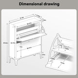 Dripex 31”Shoe Storage Cabinet with 2 Flip Drawers